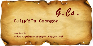 Gulyás Csongor névjegykártya