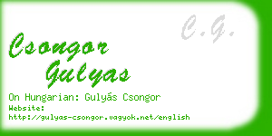 csongor gulyas business card
