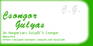csongor gulyas business card